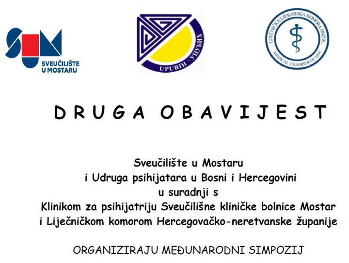 Finalna obavijest/Finalno obavještenje i Program – XVIII Mostarska psihijatrijska subota