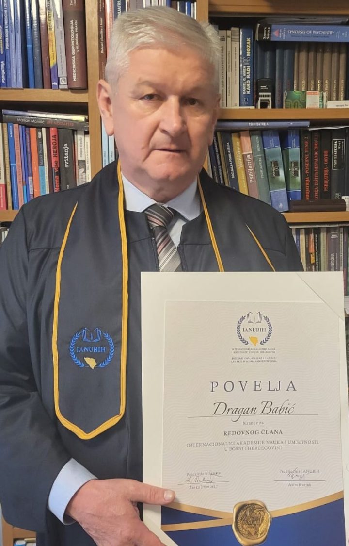 Dodjela titule Akademika Predsjedniku Udruge psihijatara u Bosni i Hercegovini